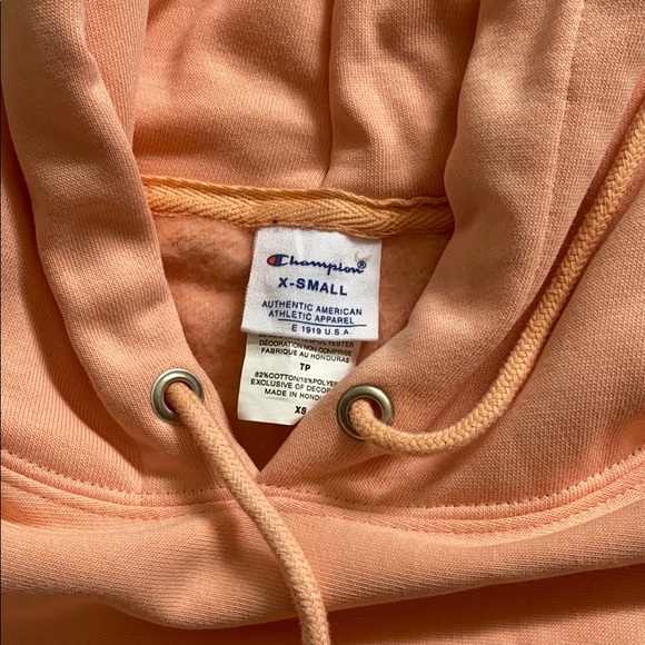 champion peach orange color hoodie brand new xs - Picture 3 of 5